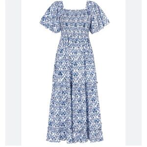 Blue Patterned Women's Dress